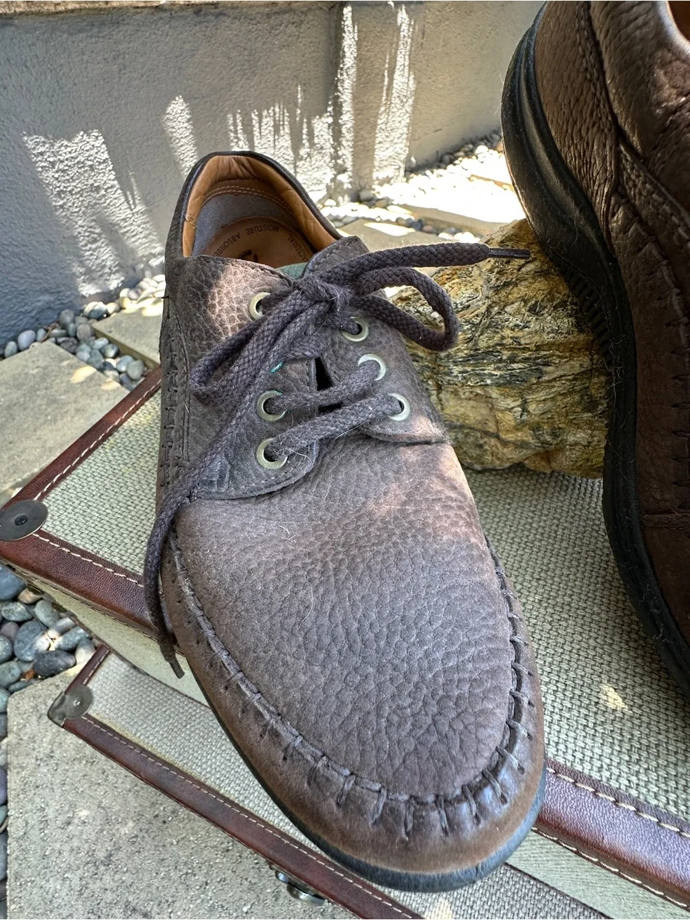 ECCO Men’s ‘Cross’ Brown Leather Casual Lace-Up Shoes.  Size 42.